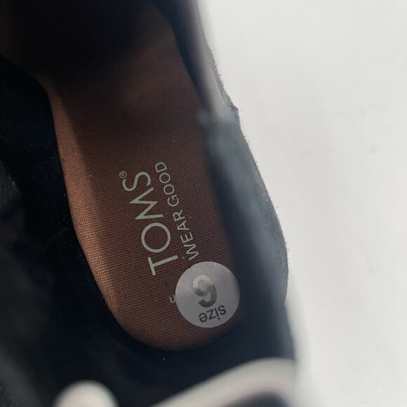 TOMS Boots Size 6 Women's Kelsey Ankle NWOT Black Leather NEW Wedge Slip On - Picture 10 of 12